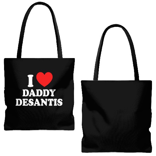 I Love Daddy Desantis Tote Bags (AOP)