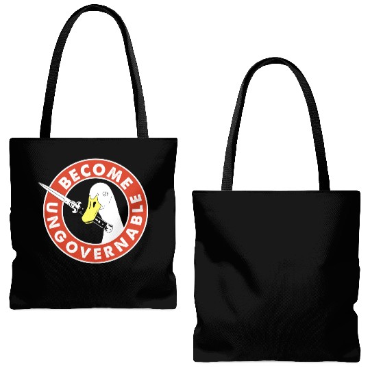 Become Ungovernable Goose Knife Tote Bags (AOP)