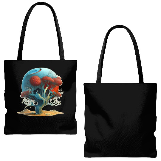 Desert Crimson Dreaming Tote Bags (AOP)