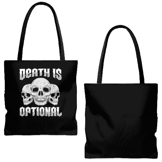 Necromancy Death Is Optional Necromancer Tote Bags (AOP)