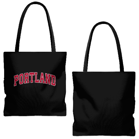 Portland Oregon Or Sports Red Tote Bags (AOP)