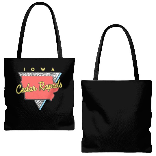 Cedar Rapids Iowa Triangle Ia City Tote Bags (AOP)