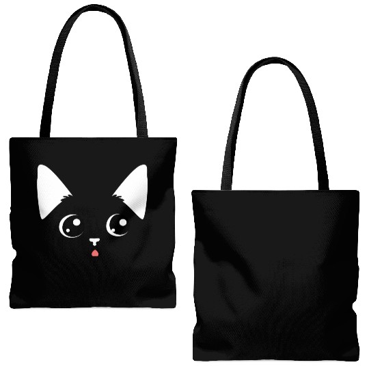 Sweet Kitten Face Cat Mom Cat Dad Tote Bags (AOP)