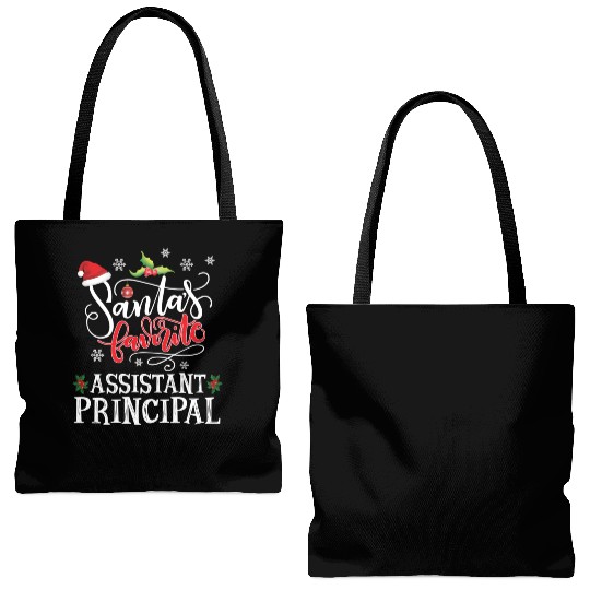 Santa'S Favorite Assistant Principal Party Tote Bags (AOP)