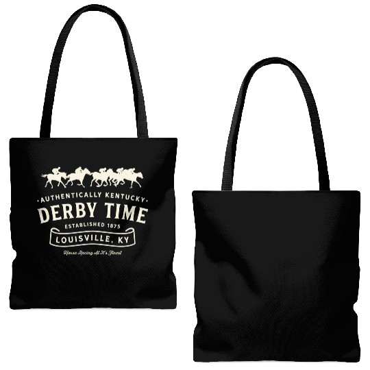 Derby Time Louisville Kentucky Horse Racing Tote Bags (AOP)