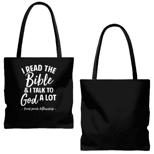 Front Porch Fellowship Bible Completion Tote Bags (AOP)