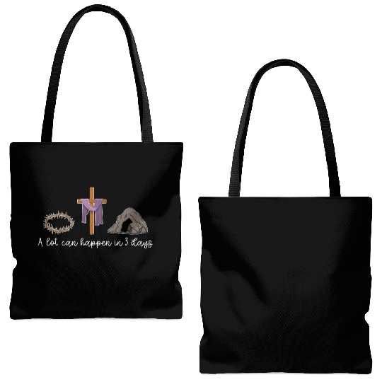 A Lot Can Happen In 3 Days For A Christian Easter Tote Bags (AOP)