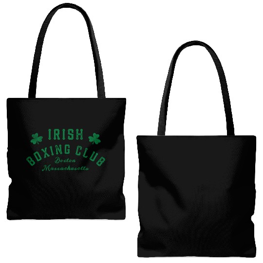 Irish Bong Club Boston Massachusetts Shamrock Tote Bags (AOP)