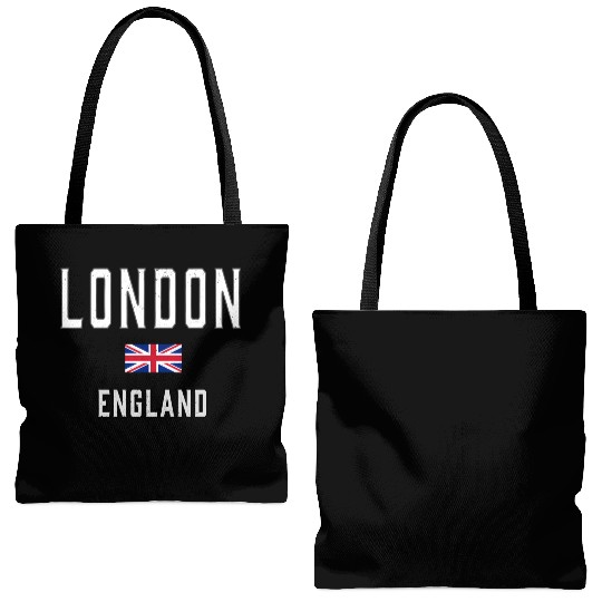 London England England Flag Tote Bags (AOP)