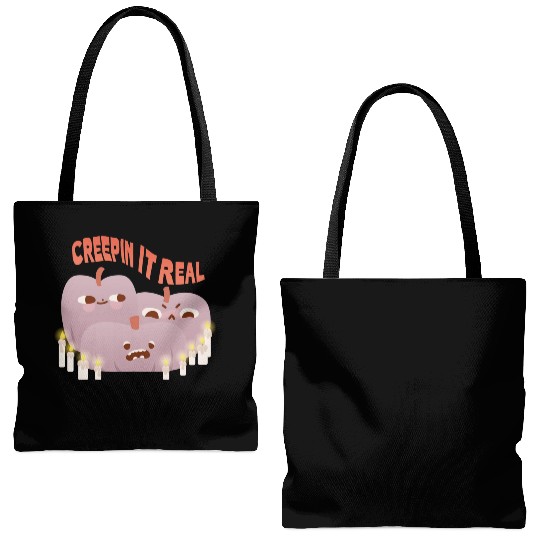 Halloween Tote Bags (AOP) Creepin It Real Cute Pumpkins