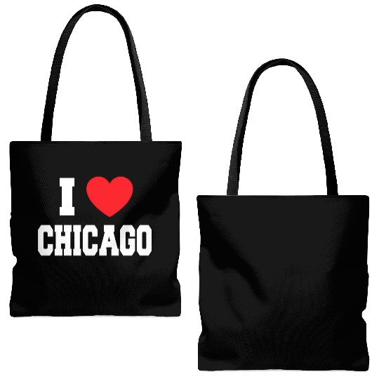 I Love Chicago Tote Bags (AOP)