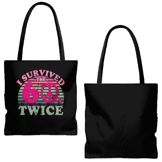 I Survived The Sixties 60S Twice Tote Bags (AOP)