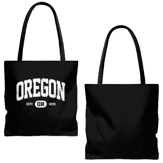 Oregon Oregon Or Tote Bags (AOP)