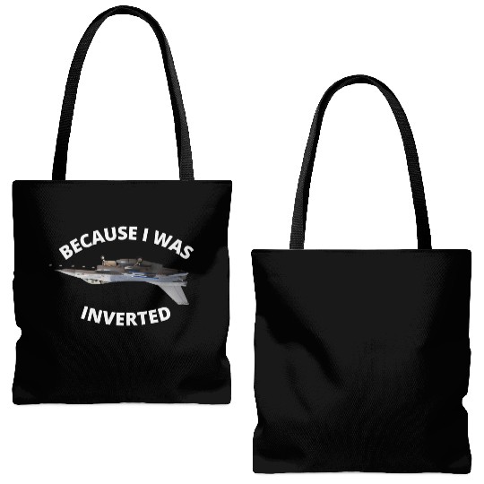 Because I Was Inverted Top Pilots Tote Bags (AOP)