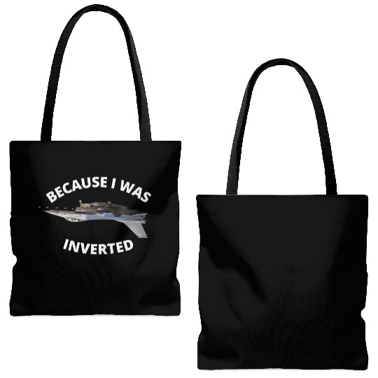Because I Was Inverted Top Pilots Tote Bags (AOP)