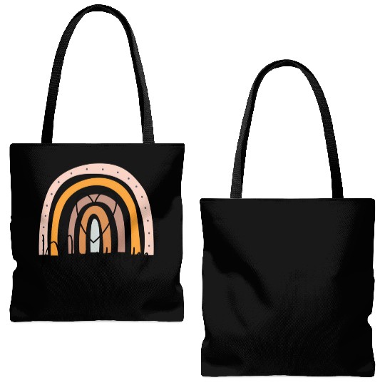 Mommom Rainbow Heart Grandma Mother'S Day Tote Bags (AOP)