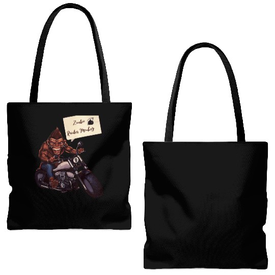 zombie Raider Monkey Tote Bags (AOP)