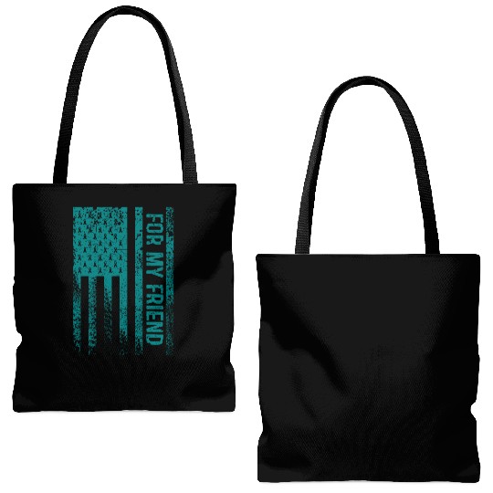 For My Friend Ovarian Cancer Awareness Tote Bags (AOP)