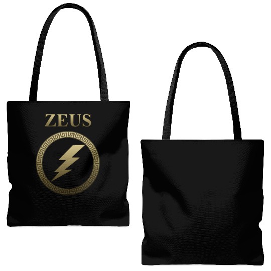 Zeus Ancient Greek God Thunderbolt Tote Bags (AOP)