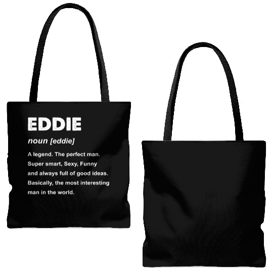Eddie Name Tote Bags (AOP)