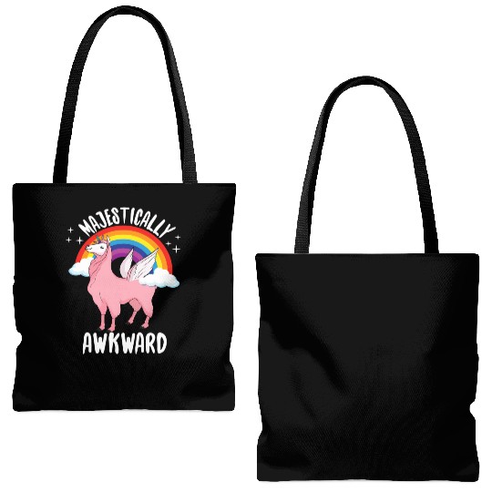 Majestically Awkward Llamacorn Llama Uorn Tote Bags (AOP)