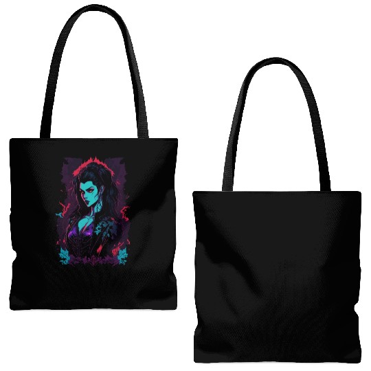 Vampire Girl Tote Bags (AOP)