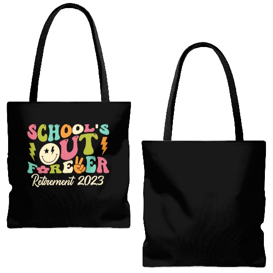 School's Out Forever Retired Teacher Gift Tote Bags (AOP)