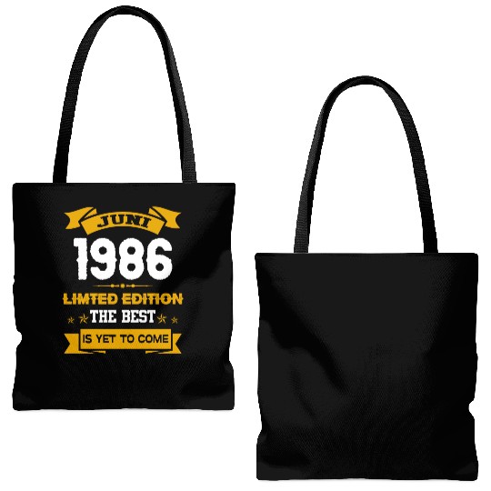 June 1986 Birthday Surprise Tote Bags (AOP)