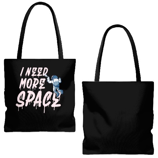 I need more Space - Astronaut Graffiti Tote Bags (AOP)