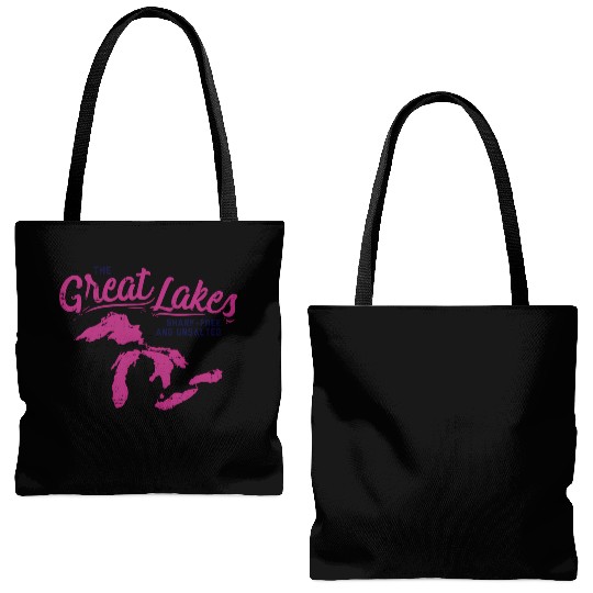 Great Lakes Shark Free Unsalted Summer Vacation Tote Bags (AOP)
