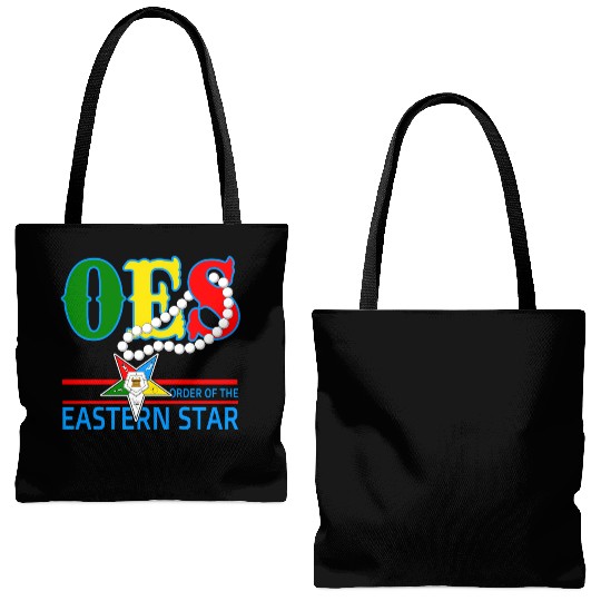 Oes Star Necklace Order Of The Eastern Star Tote Bags (AOP)