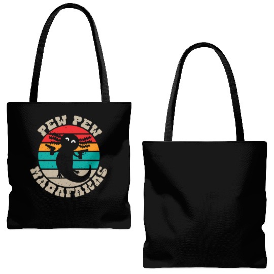 Axolotl Fan Axolotl Pew Pew Madafakas Tote Bags (AOP)