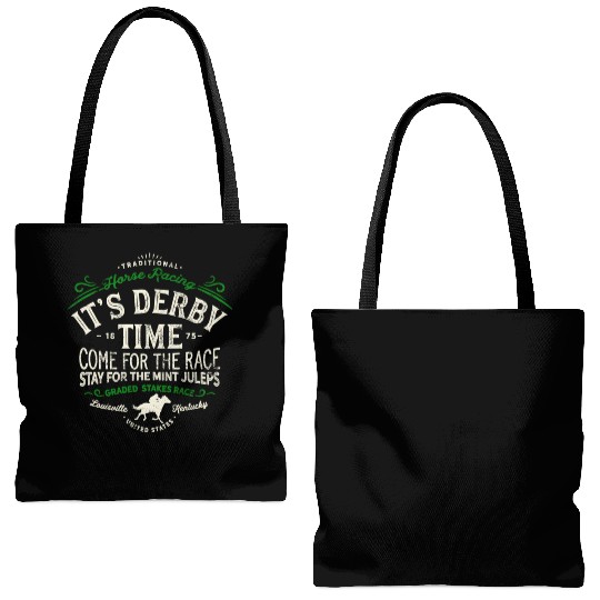 Derby Time Louisville Kentucky Horse Racing Tote Bags (AOP)