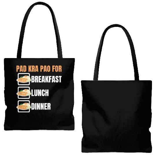 Thai Food Lover Pad Kra Pao Thai Cuisine Tote Bags (AOP)