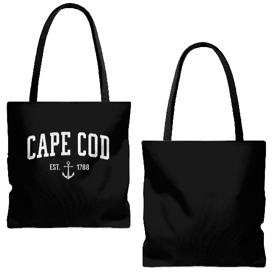 Cape Cod Massachusetts 1788 Nautical Look Tote Bags (AOP)