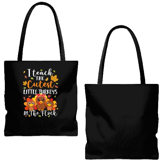 Funny Thanksgiving Prek Kindergarten Teacher Tote Bags (AOP)