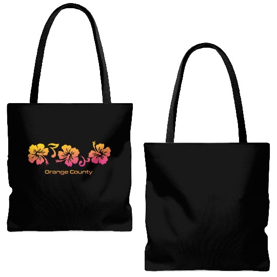Orange County California Hibiscus Souvenir Tote Bags (AOP)