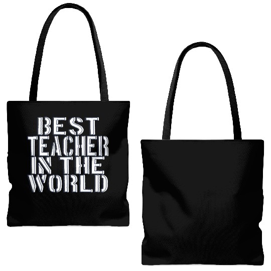 BEST TEACHER IN THE WORLD Tote Bags (AOP)
