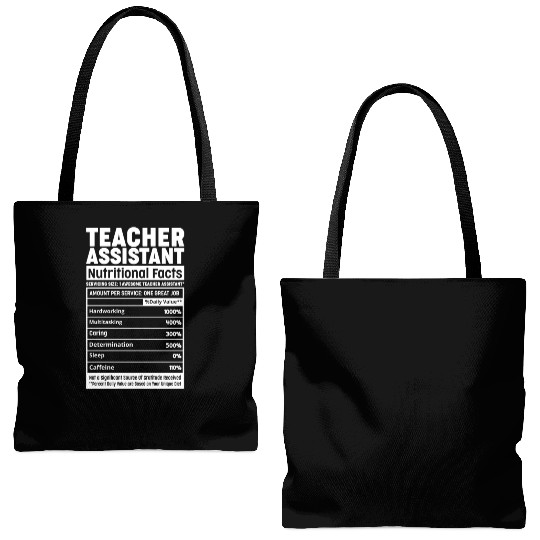 Teacher Assistant Nutritional Fact Teacher Element Tote Bags (AOP)