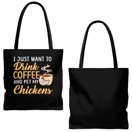 Chicken Farmer Chicken Whisperer Farm Animal Tote Bags (AOP)