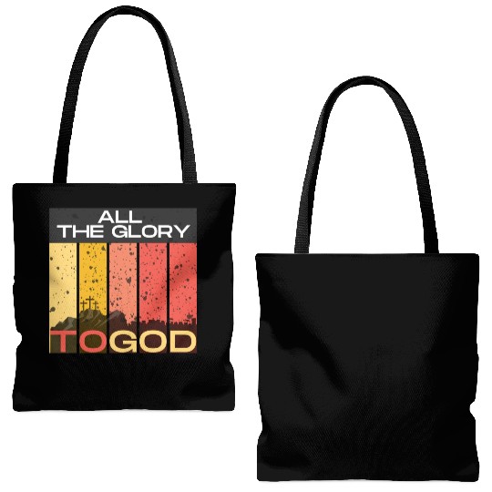 All The Glory to God Tote Bags (AOP)