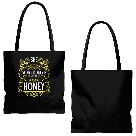 Bee Honey Bee Animal Tote Bags (AOP)
