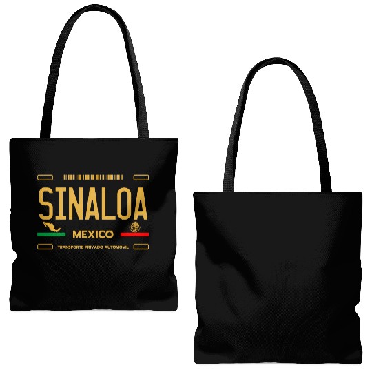 Sinaloa Meco License Plate Aesthetic Sinaloa Tote Bags (AOP)