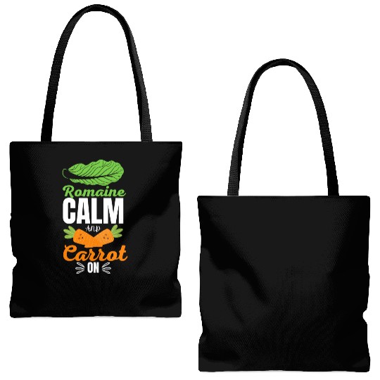 Romaine calm and carrot on | funny carrot gift Tote Bags (AOP)