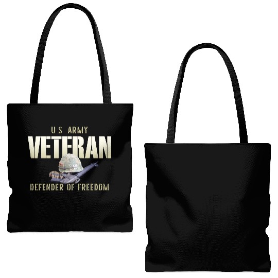 US Army Veteran: Defender of Freedom Tote Bags (AOP)