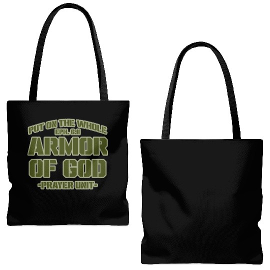 Put On The Whole Armor Of God Prayer warrior Tote Bags (AOP)
