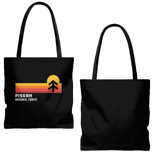 Retro Sunset Pisgah National Forest Asheville Tote Bags (AOP)