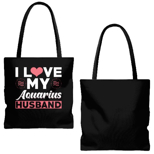 I love my Aquarius Husband Tote Bags (AOP)
