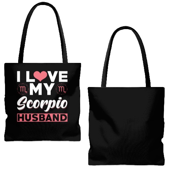 I love my Scorpio Husband Tote Bags (AOP)