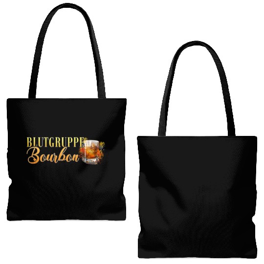 Blutgruppe Bourbon Cocktail Bartender Tote Bags (AOP)